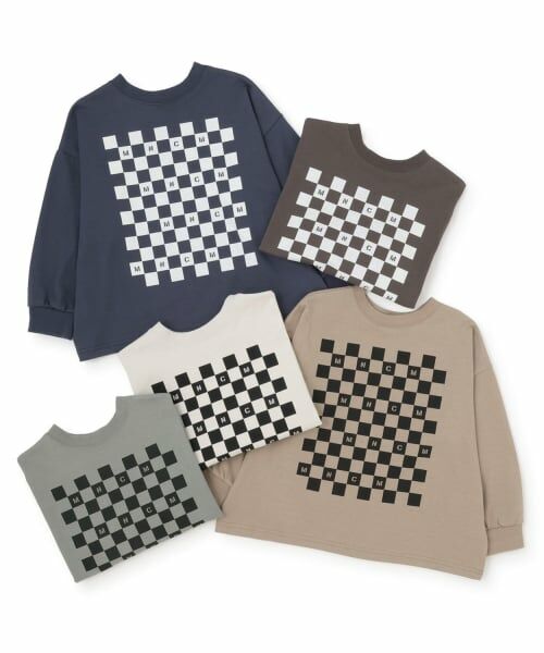 b・ROOM / ビールーム Tシャツ | 【防汚・速乾・型崩れしない】【どちらが前でもOK】チェッカーフラッグプリントTシャツ【MNCM】 | 詳細13