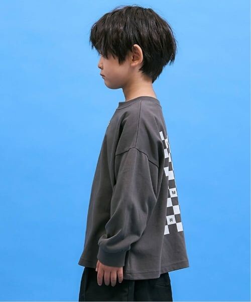 b・ROOM / ビールーム Tシャツ | 【防汚・速乾・型崩れしない】【どちらが前でもOK】チェッカーフラッグプリントTシャツ【MNCM】 | 詳細28