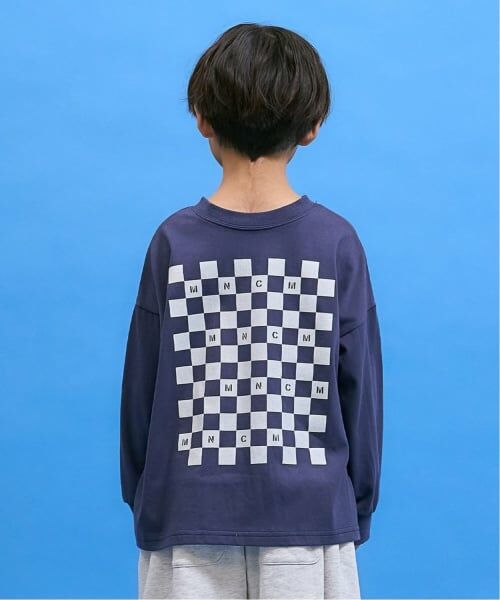 b・ROOM / ビールーム Tシャツ | 【防汚・速乾・型崩れしない】【どちらが前でもOK】チェッカーフラッグプリントTシャツ【MNCM】 | 詳細30