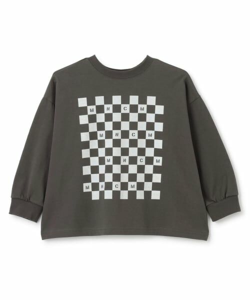 b・ROOM / ビールーム Tシャツ | 【防汚・速乾・型崩れしない】【どちらが前でもOK】チェッカーフラッグプリントTシャツ【MNCM】 | 詳細4