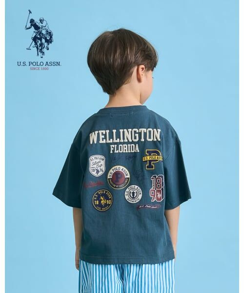 b・ROOM / ビールーム Tシャツ | 【U.S. POLO ASSN.】ワイドシルエットプリントTシャツ（モス グリーン）