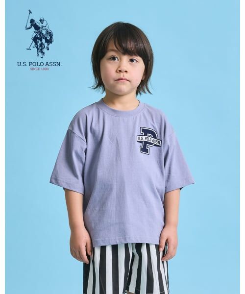 b・ROOM / ビールーム Tシャツ | 【U.S. POLO ASSN.】ワイドシルエットプリントTシャツ（グレー）