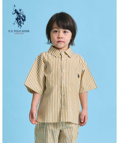 b・ROOM / ビールーム シャツ・ブラウス | 【U.S. POLO ASSN.】【セットアップ可】半袖リラックスシャツ(シナモン)