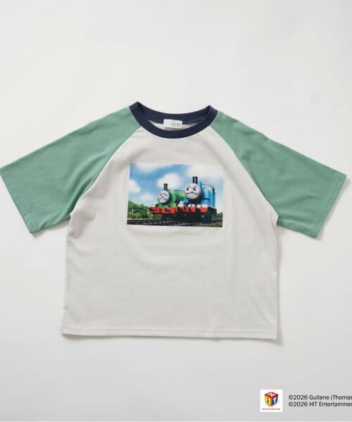 b・ROOM / ビールーム Tシャツ | 【きかんしゃトーマス】ラグラン半袖Tシャツ | 詳細1