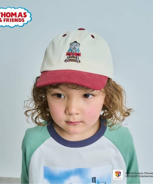 b・ROOM / ビールーム キャップ | 【きかんしゃトーマス】刺しゅうキャップ（赤）