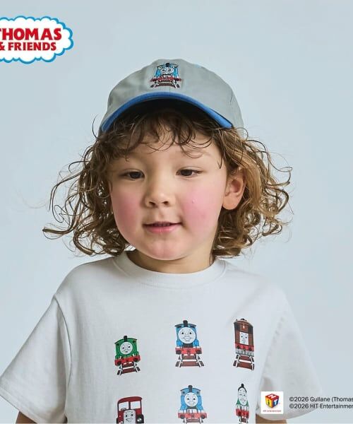 b・ROOM / ビールーム キャップ | 【きかんしゃトーマス】刺しゅうキャップ（ブルー）