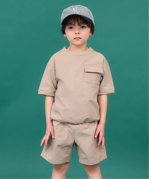 b・ROOM / ビールーム その他トップス | ドライサッカーセットアップ【MNCM】（ベージュ）