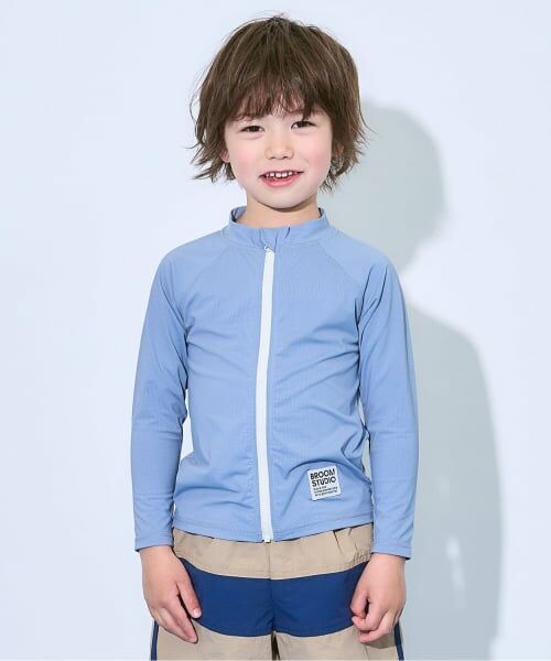 b・ROOM / ビールーム 水着・スイムグッズ | 【SWIM】フルジップメッシュラッシュガード（ブルー グレー）