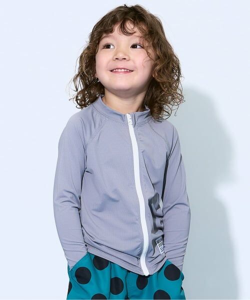 b・ROOM / ビールーム 水着・スイムグッズ | 【SWIM】フルジップメッシュラッシュガード（チャコール）