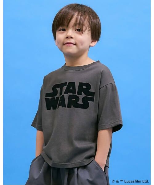b・ROOM / ビールーム Tシャツ | 【STAR WARS】【防汚・速乾・型崩れしない】アソートバックプリントＴシャツ【MNCM】（チャコール）