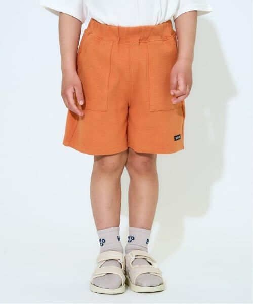 b・ROOM / ビールーム ショート・ハーフ・半端丈パンツ | 【ともパン】【防汚・UV・接触冷感】ベイカーポケット４分丈パンツ（オレンジ）