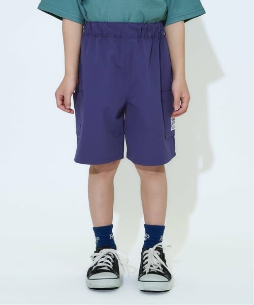 b・ROOM / ビールーム ショート・ハーフ・半端丈パンツ | 【ともパン】【防汚・UV・接触冷感】ベイカーポケット４分丈パンツ（紺）