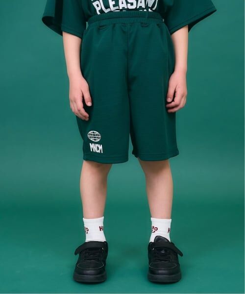 b・ROOM / ビールーム ショート・ハーフ・半端丈パンツ | 【セットアップ可】メッシュハーフパンツ【MNCM】（モデレート グリーン）