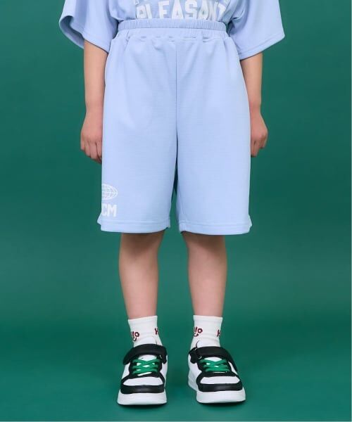 b・ROOM / ビールーム ショート・ハーフ・半端丈パンツ | 【セットアップ可】メッシュハーフパンツ【MNCM】（ライト ブルー）