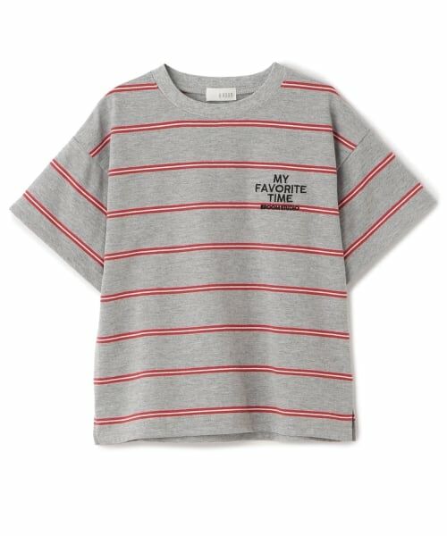 b・ROOM / ビールーム Tシャツ | 先染ボーダービッグシルエットTシャツ | 詳細4