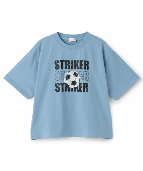 b・ROOM / ビールーム Tシャツ | 【防汚・速乾・UV】【カイテキ天竺】スポーツプリントTシャツ(ブルー グレー)