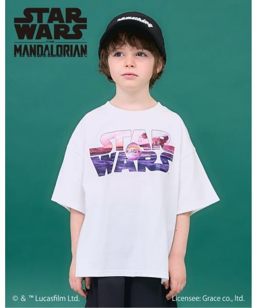 b・ROOM / ビールーム Tシャツ | 【STAR WARS】【防汚・吸水速乾・UV】【カイテキ天竺】ロゴプリントBIGTシャツ（オフ ホワイト）