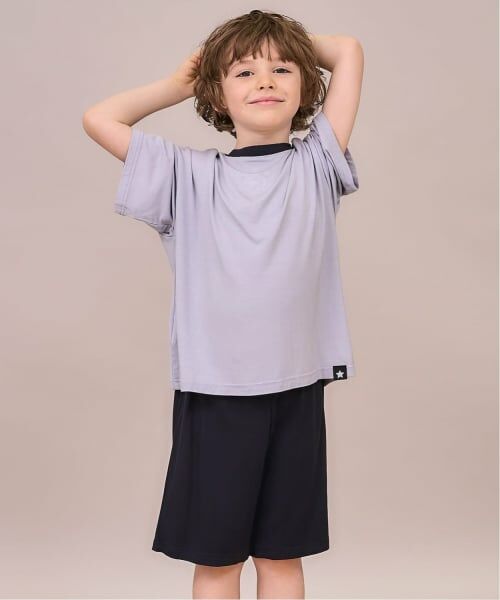 b・ROOM / ビールーム ルームウェア | 【どちらが前でもOK】ひんやりとろけるパジャマ(ブルー グレー)