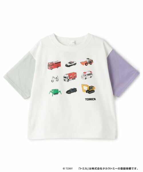 b・ROOM / ビールーム Tシャツ | 【トミカ】【防汚・速乾・UV】【カイテキ天竺】TOMICA集合配色Ｔシャツ | 詳細1