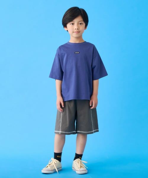 b・ROOM / ビールーム ショート・ハーフ・半端丈パンツ | 【熱をブロック】配色ステッチ4分丈パンツ | 詳細1