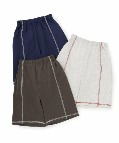 b・ROOM / ビールーム ショート・ハーフ・半端丈パンツ | 【熱をブロック】配色ステッチ4分丈パンツ | 詳細15