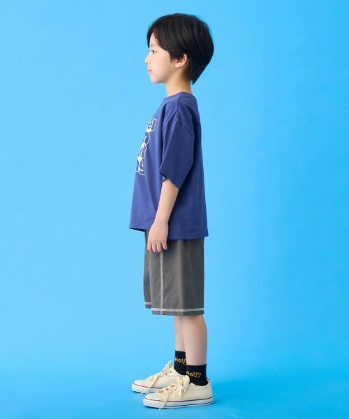 b・ROOM / ビールーム ショート・ハーフ・半端丈パンツ | 【熱をブロック】配色ステッチ4分丈パンツ | 詳細2