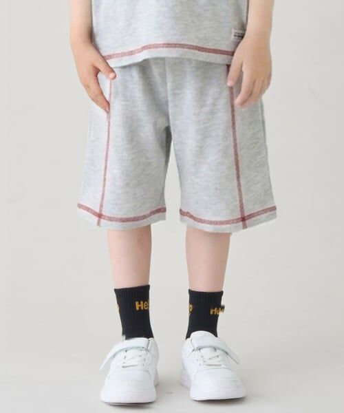 b・ROOM / ビールーム ショート・ハーフ・半端丈パンツ | 【熱をブロック】配色ステッチ4分丈パンツ | 詳細6