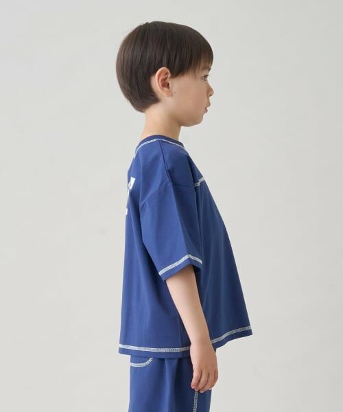 b・ROOM / ビールーム Tシャツ | 【熱をブロック】【どちらが前でもOK】配色ステッチTシャツ | 詳細1