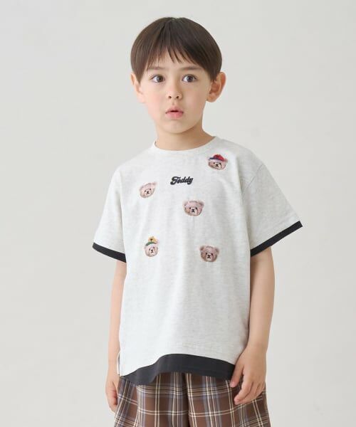 b・ROOM / ビールーム Tシャツ | アソート刺しゅうTシャツ(オートミール)