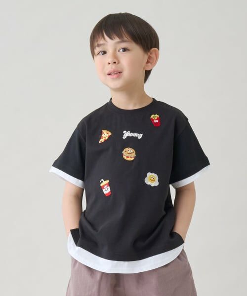b・ROOM / ビールーム Tシャツ | アソート刺しゅうTシャツ(黒)
