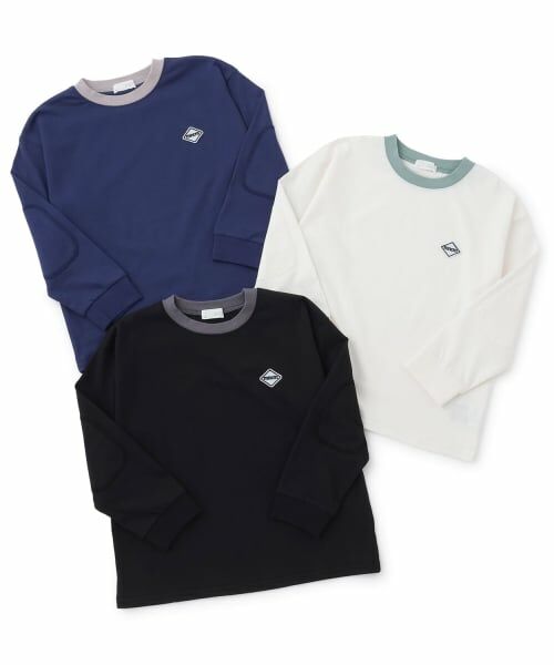 b・ROOM / ビールーム Tシャツ | 【MNCM】パッチデザイン長袖Tシャツ | 詳細5