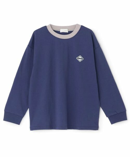 b・ROOM / ビールーム Tシャツ | 【MNCM】パッチデザイン長袖Tシャツ(紺)