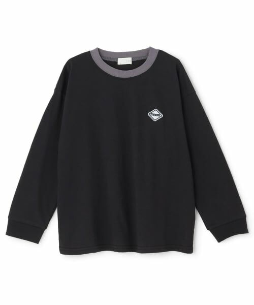 b・ROOM / ビールーム Tシャツ | 【MNCM】パッチデザイン長袖Tシャツ(黒)