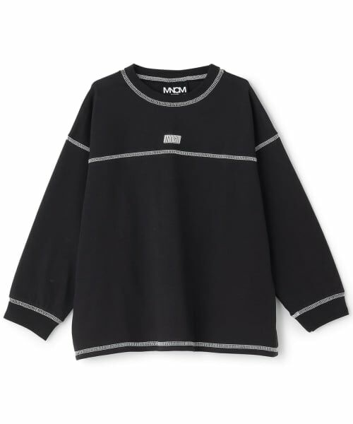 b・ROOM / ビールーム Tシャツ | 【MNCM】配色ステッチ長袖Tシャツ(黒)