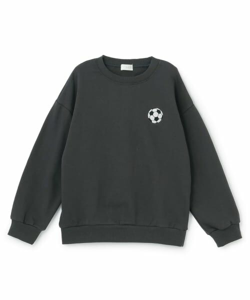 b・ROOM / ビールーム スウェット | 選べるワンポイント刺しゅうトレーナー(チャコール)