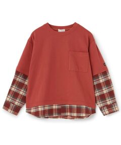 b・ROOM / ビールーム Tシャツ | シャツドッキング長袖Tシャツ【子供服】【キッズ】【男の子】