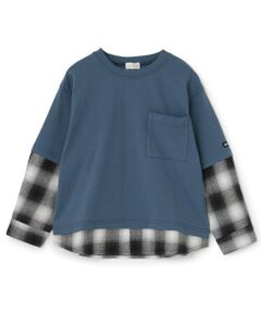 b・ROOM / ビールーム Tシャツ | シャツドッキング長袖Tシャツ【子供服】【キッズ】【男の子】