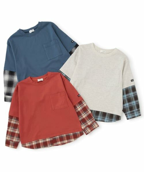 b・ROOM / ビールーム Tシャツ | シャツドッキング長袖Tシャツ【子供服】【キッズ】【男の子】 | 詳細6