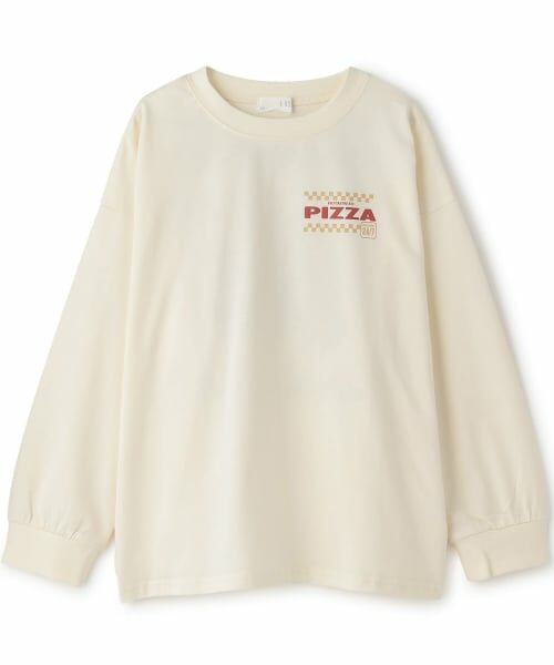 b・ROOM / ビールーム Tシャツ | アソートフードバックプリントTシャツ【子供服】【キッズ】【男の子】（オフ ホワイト）