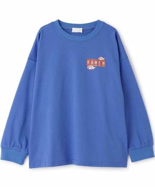 b・ROOM / ビールーム Tシャツ | アソートフードバックプリントTシャツ【子供服】【キッズ】【男の子】（モデレート ブルー）