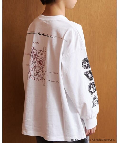 b・ROOM / ビールーム Tシャツ | 【ゴーストバスターズ】ロゴ蓄光長袖Tシャツ【子供服】【キッズ】【男の子】 | 詳細1