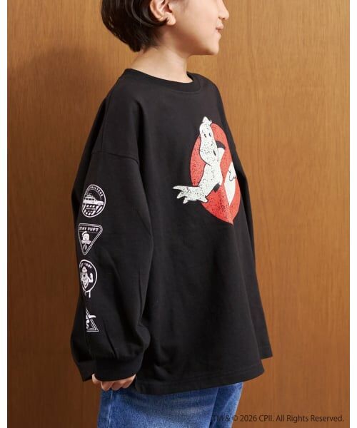 b・ROOM / ビールーム Tシャツ | 【ゴーストバスターズ】ロゴ蓄光長袖Tシャツ【子供服】【キッズ】【男の子】 | 詳細3