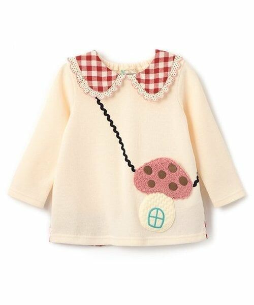 baby Cheer / ベイビーチアー スウェット | きのこポシェットトレーナー（ECRU(キナリ)）
