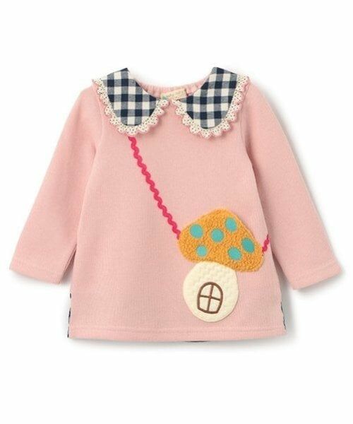 baby Cheer / ベイビーチアー スウェット | きのこポシェットトレーナー（ピンク）