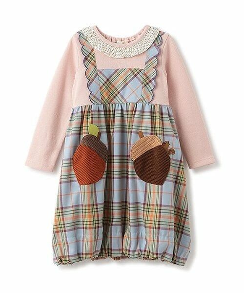 baby Cheer / ベイビーチアー ミニ丈・ひざ丈ワンピース | どんぐりワンピース（ピンク）