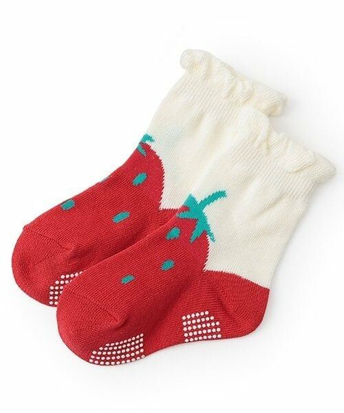 baby Cheer / ベイビーチアー ソックス | いちごクルーソックス（ECRU(キナリ)）
