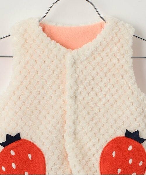 baby Cheer / ベイビーチアー ベビー・キッズウエア | いちごリバーシブルベスト | 詳細4