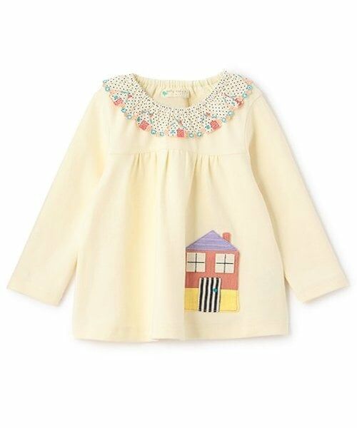 baby Cheer / ベイビーチアー Tシャツ | おうちフリル衿Tシャツ（ECRU(キナリ)）