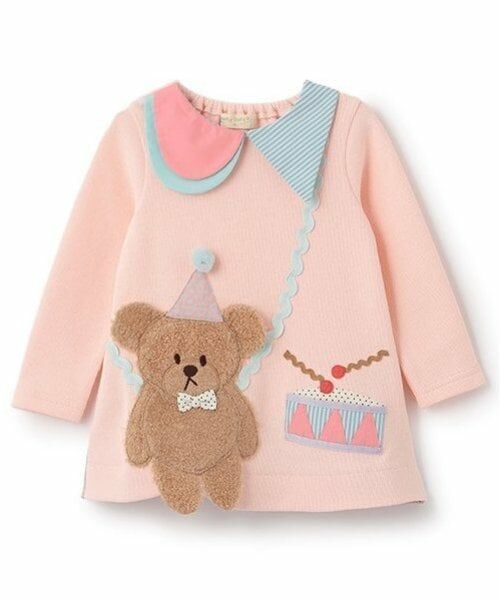 baby Cheer / ベイビーチアー スウェット | くまポシェットトレーナー | 詳細1