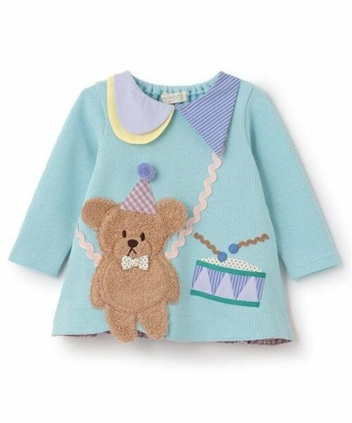 baby Cheer / ベイビーチアー スウェット | くまポシェットトレーナー（ミント）